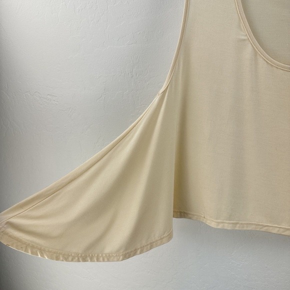License to Boot Swing Tank Top Festival Tank Flowy L/XL Oversized Hi Low‎ Ivory - Picture 2 of 5